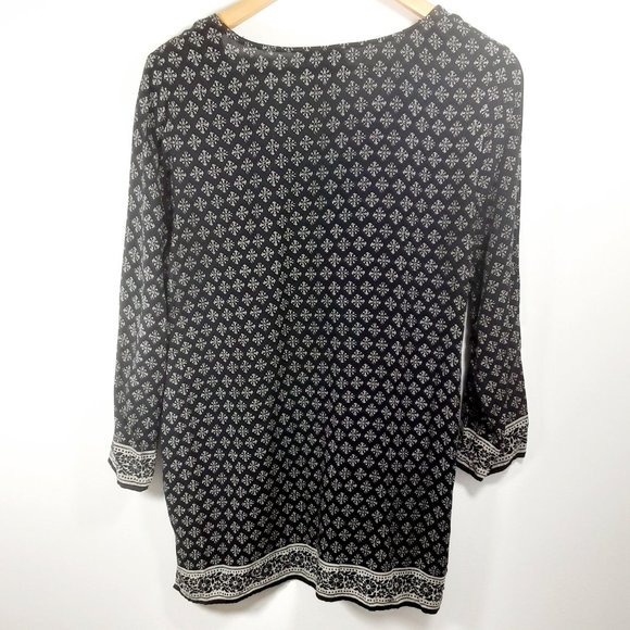 Lucky Brand Black Beaded Boho Tunic Top - Picture 6 of 6